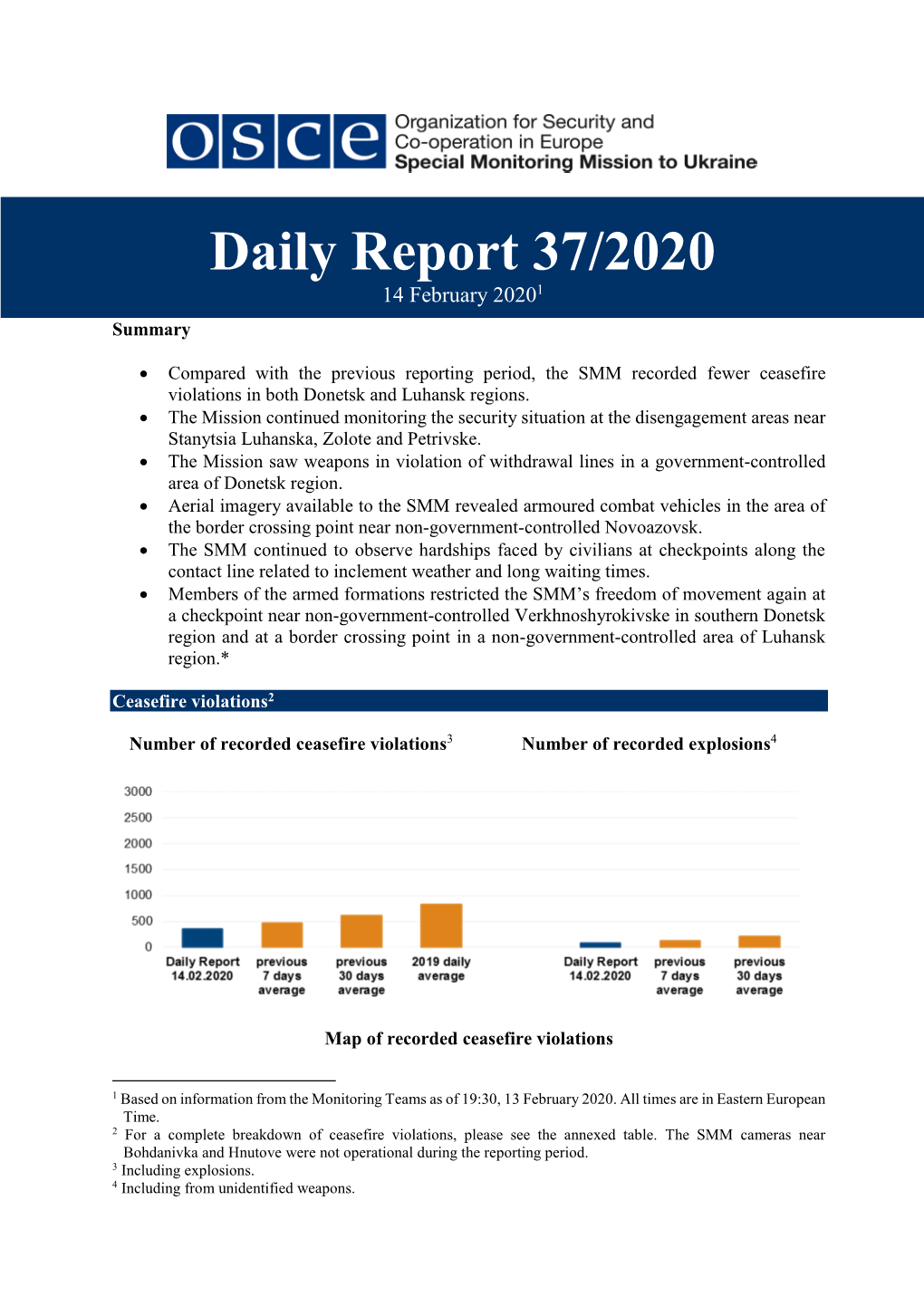 Daily Report 37/2020 14 February 20201 Summary