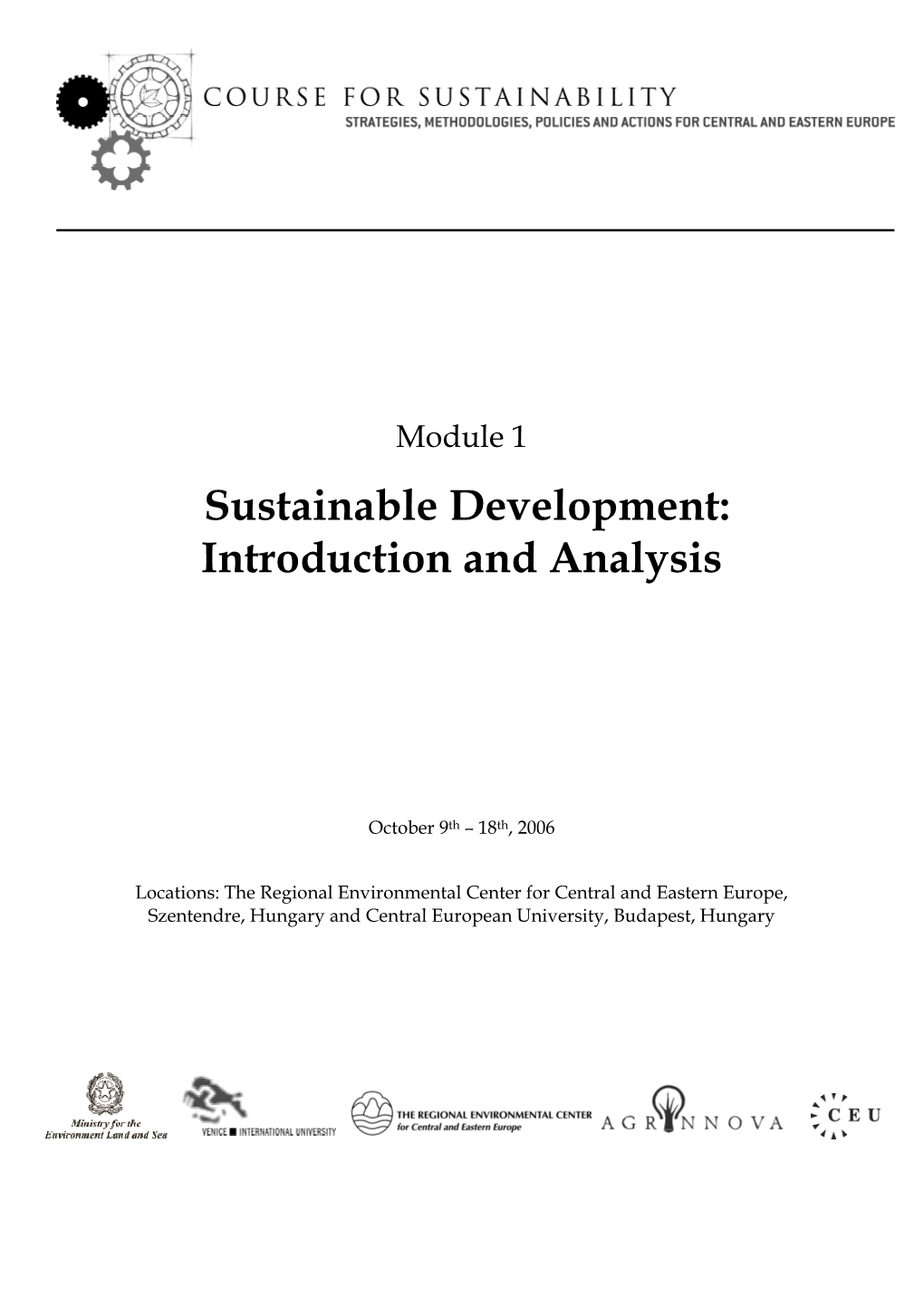 Sustainable Development: Introduction and Analysis