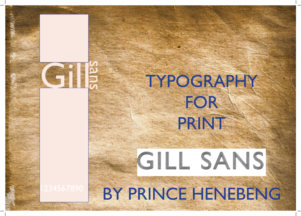 Gill Sans Booklet