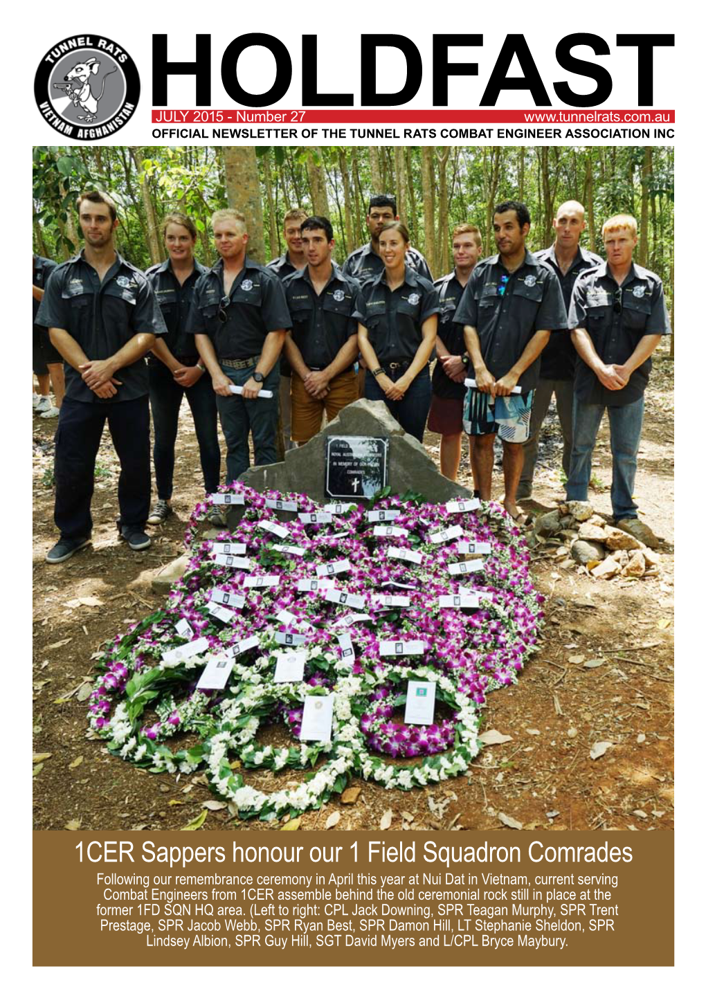 1CER Sappers Honour Our 1 Field Squadron Comrades