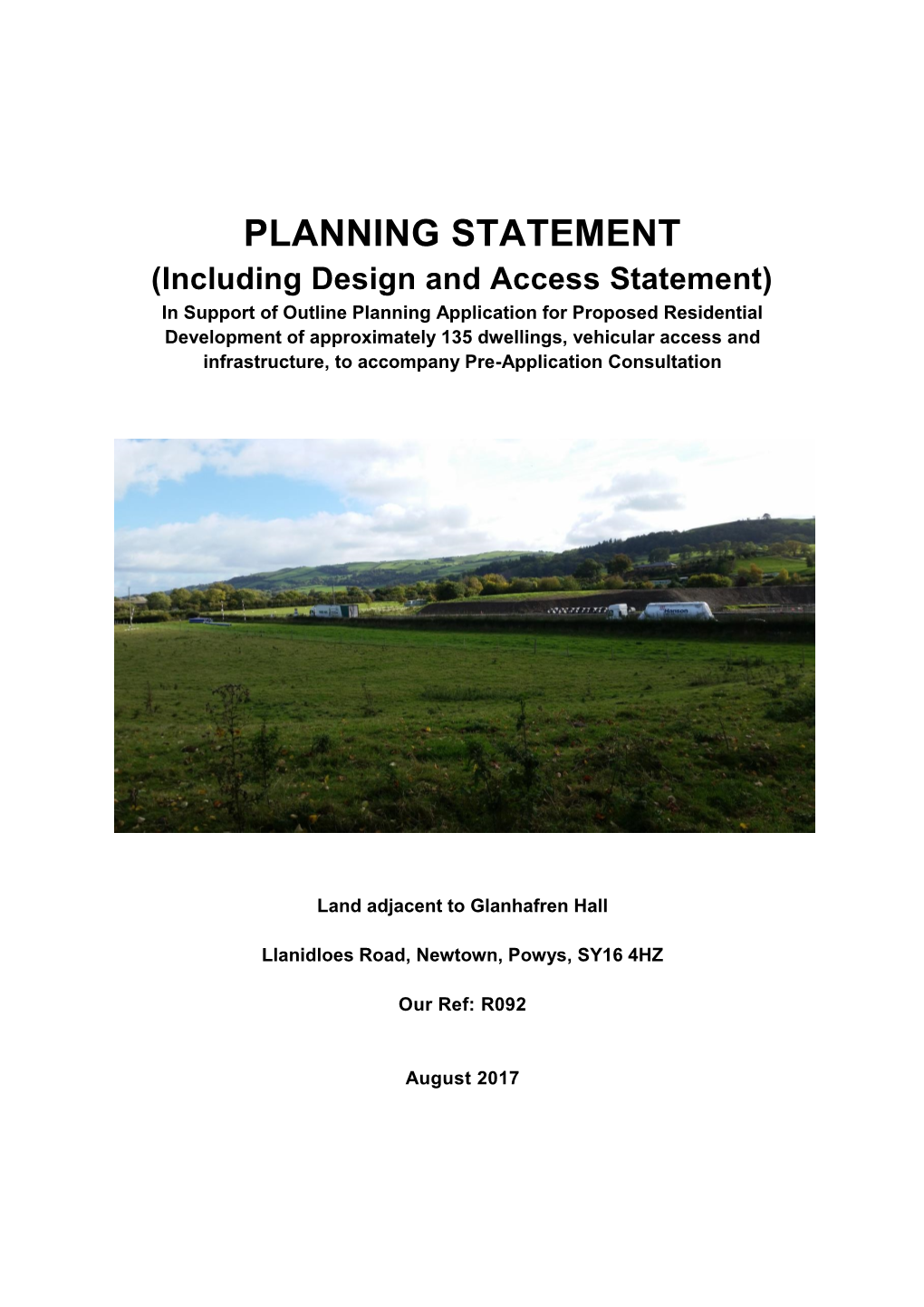 20170814 R092 Planning Statement FINAL