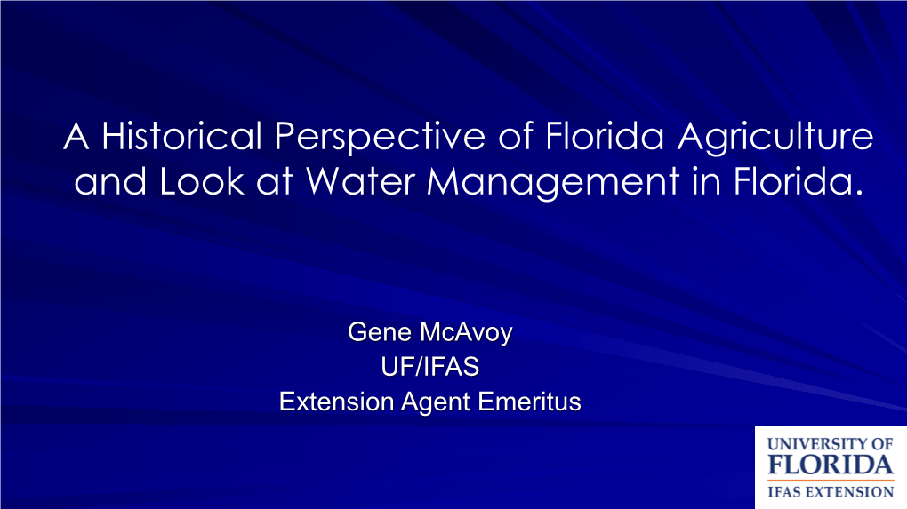 Major Constraints to Sending Water from Lake Okeechobee to the South