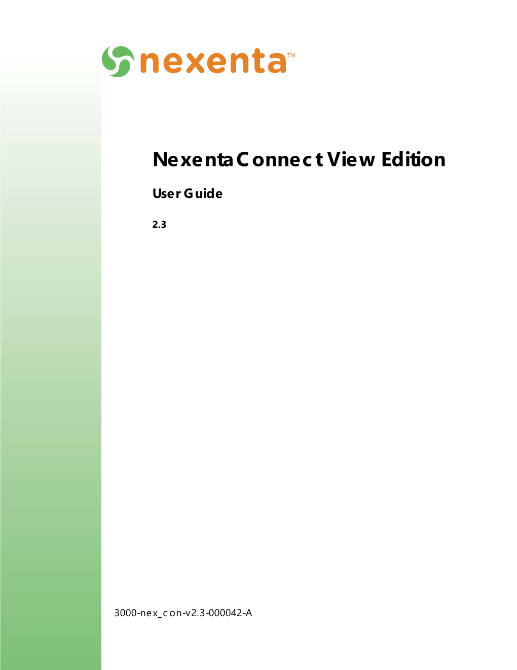 Nexentaconnect User Guide V2.3