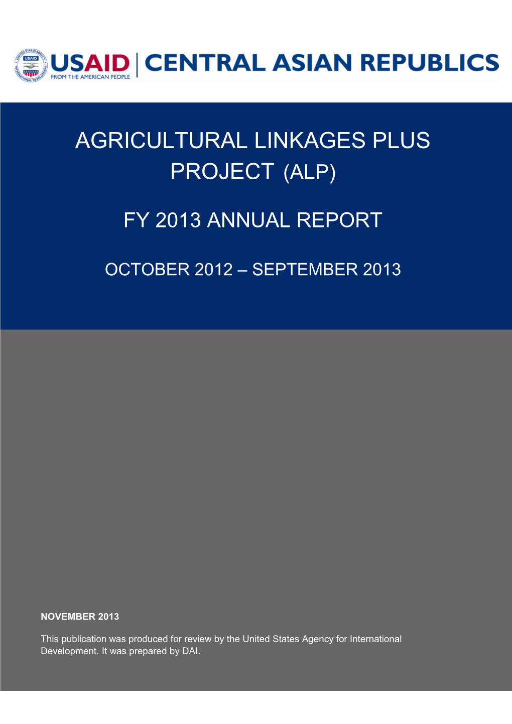 Agricultural Linkages Plus Project (Alp)