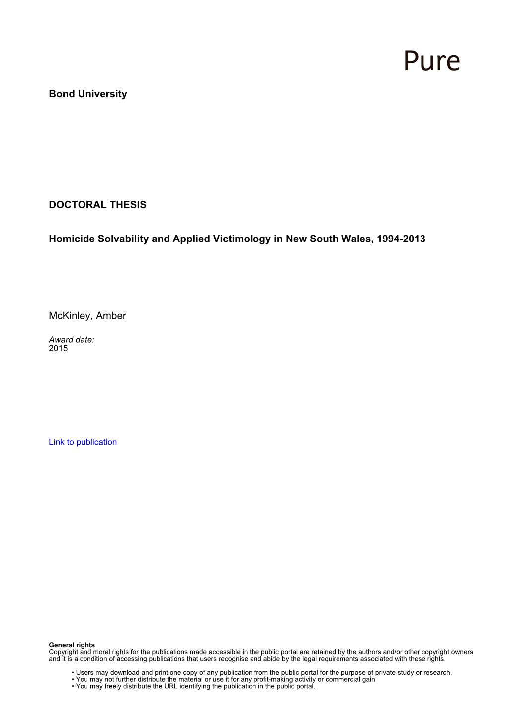 Homicide Solvability and Applied Victimology in New South Wales, 1994-2013