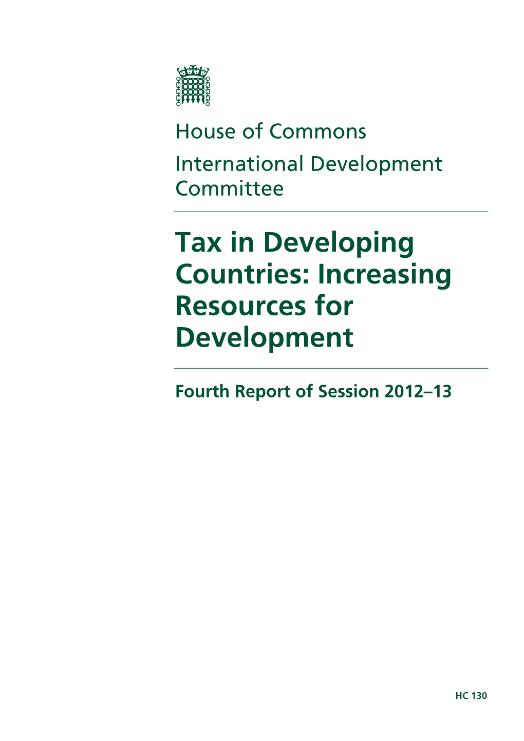 Tax in Developing Countries: Increasing Resources for Development