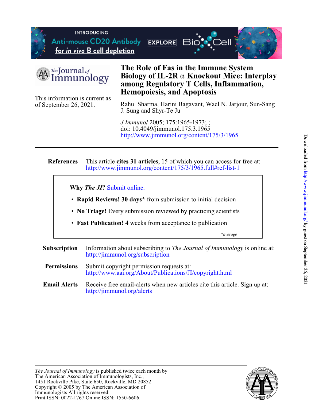 Hemopoiesis, and Apoptosis Among