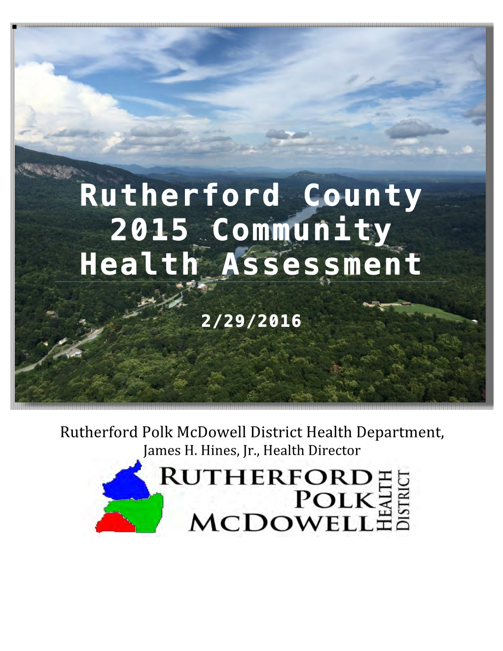 Rutherford County 2015 Community Health Assessment