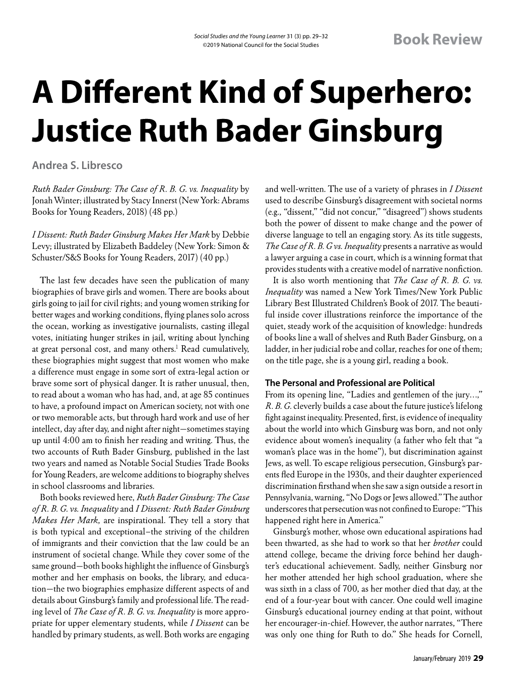 Justice Ruth Bader Ginsburg Andrea S