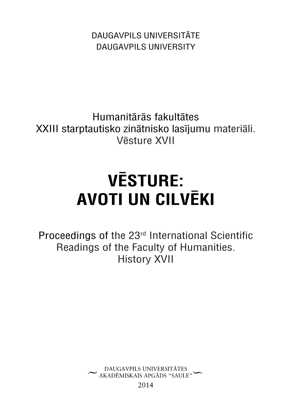 Vesture Avoti Un Cilveki XVII 2