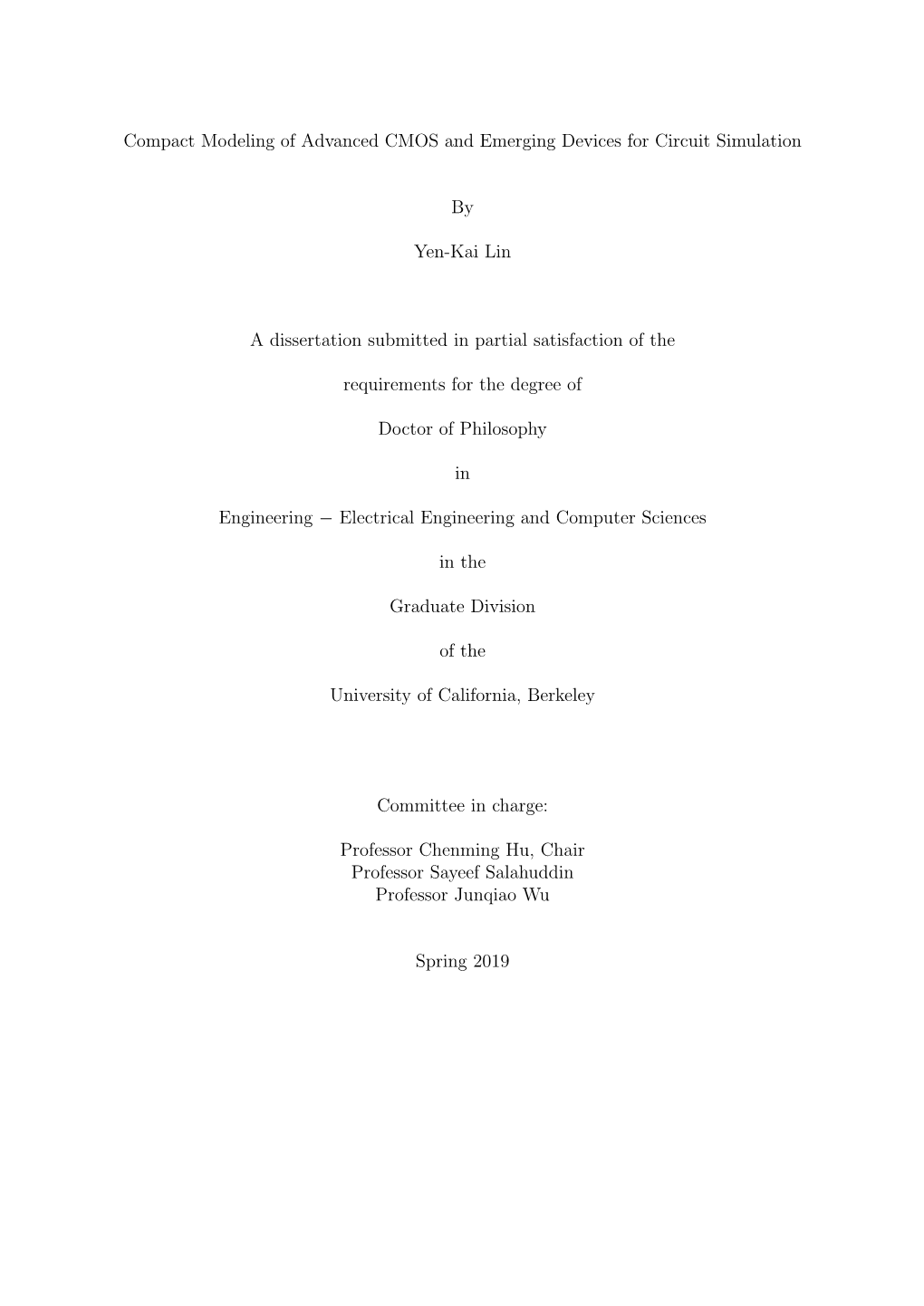 Compact Modeling of Advanced CMOS and Emerging Devices for Circuit Simulation