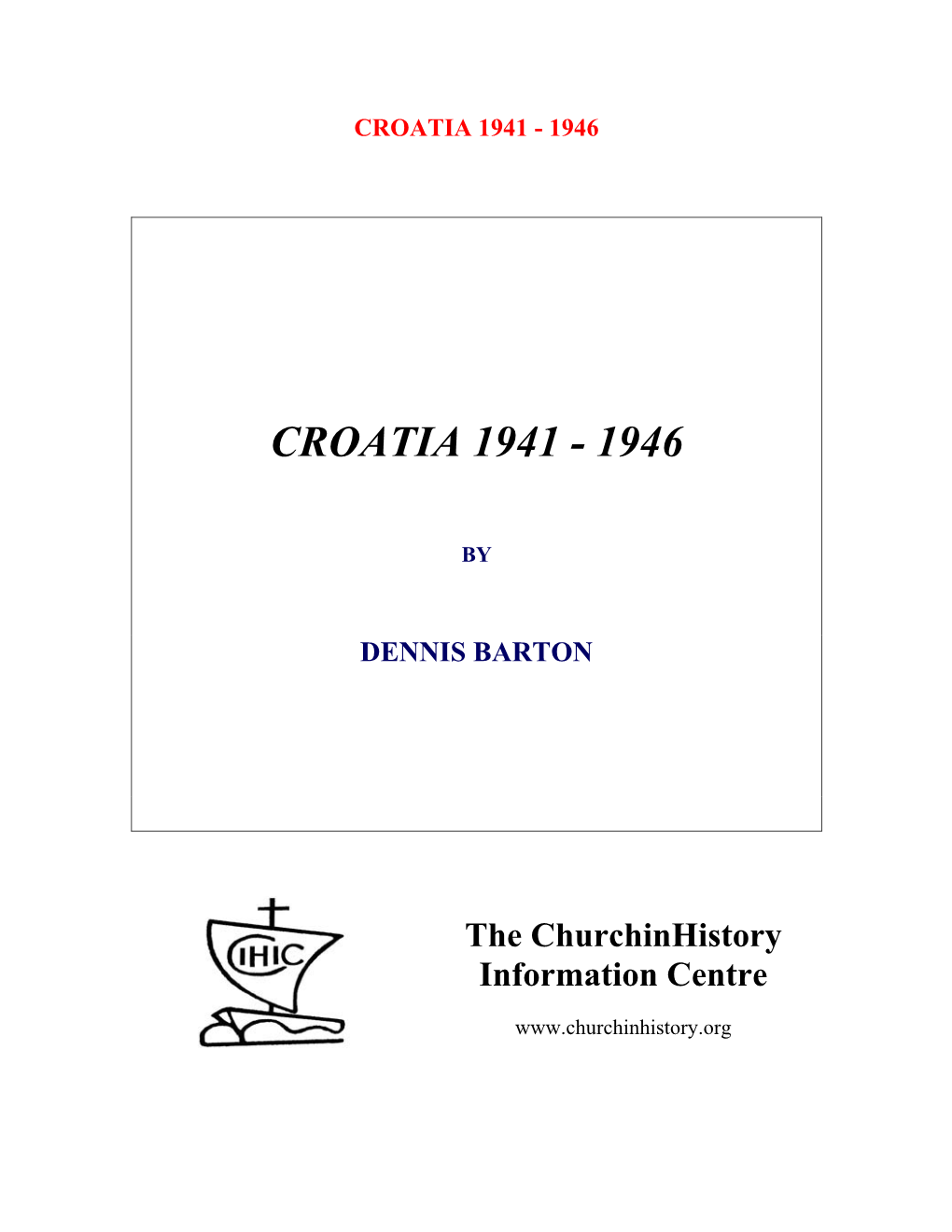 Croatia 1941-1946 (Pdf)
