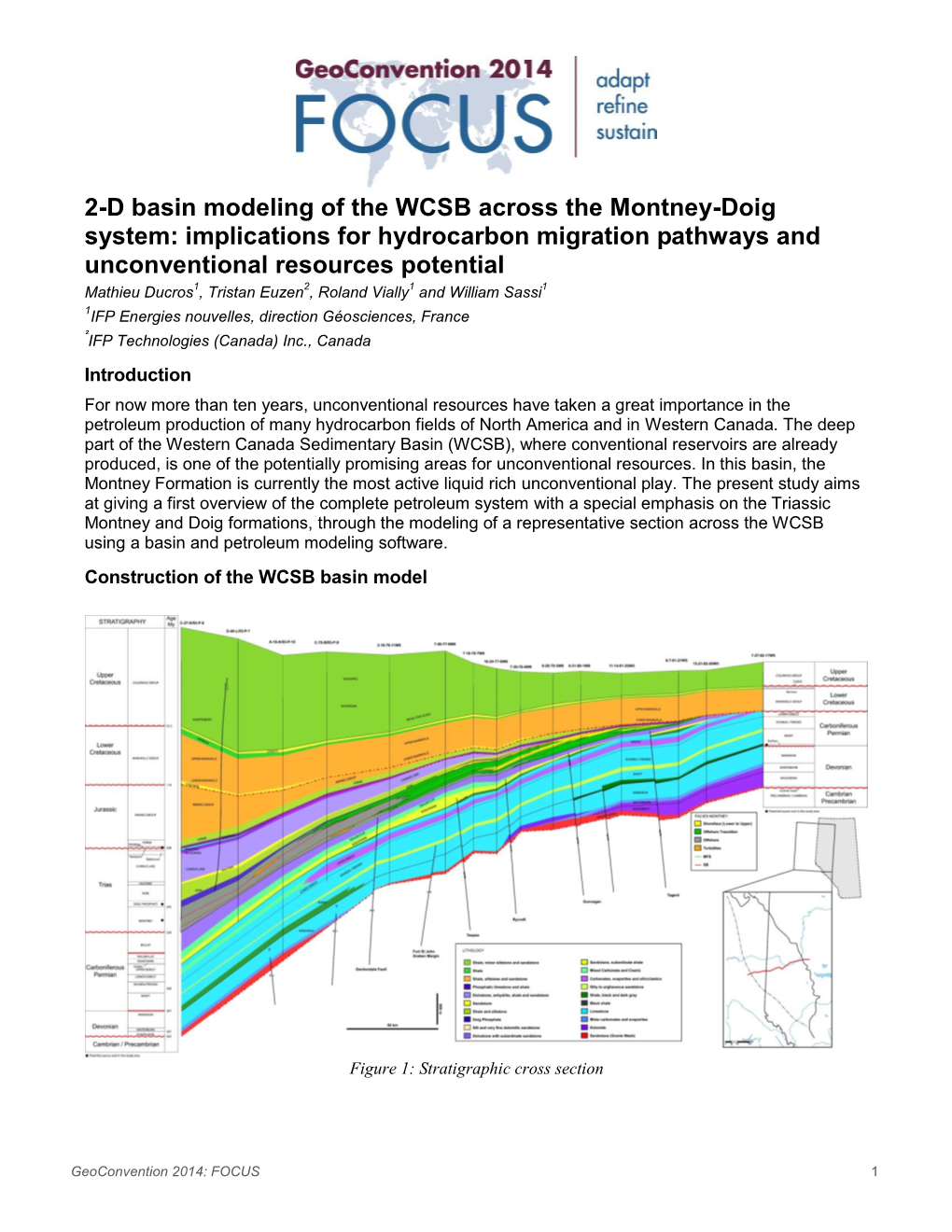 2-D Basin Modeling of the WCSB Across the Montney-Doig System