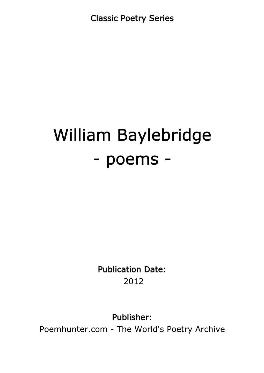 William Baylebridge - Poems