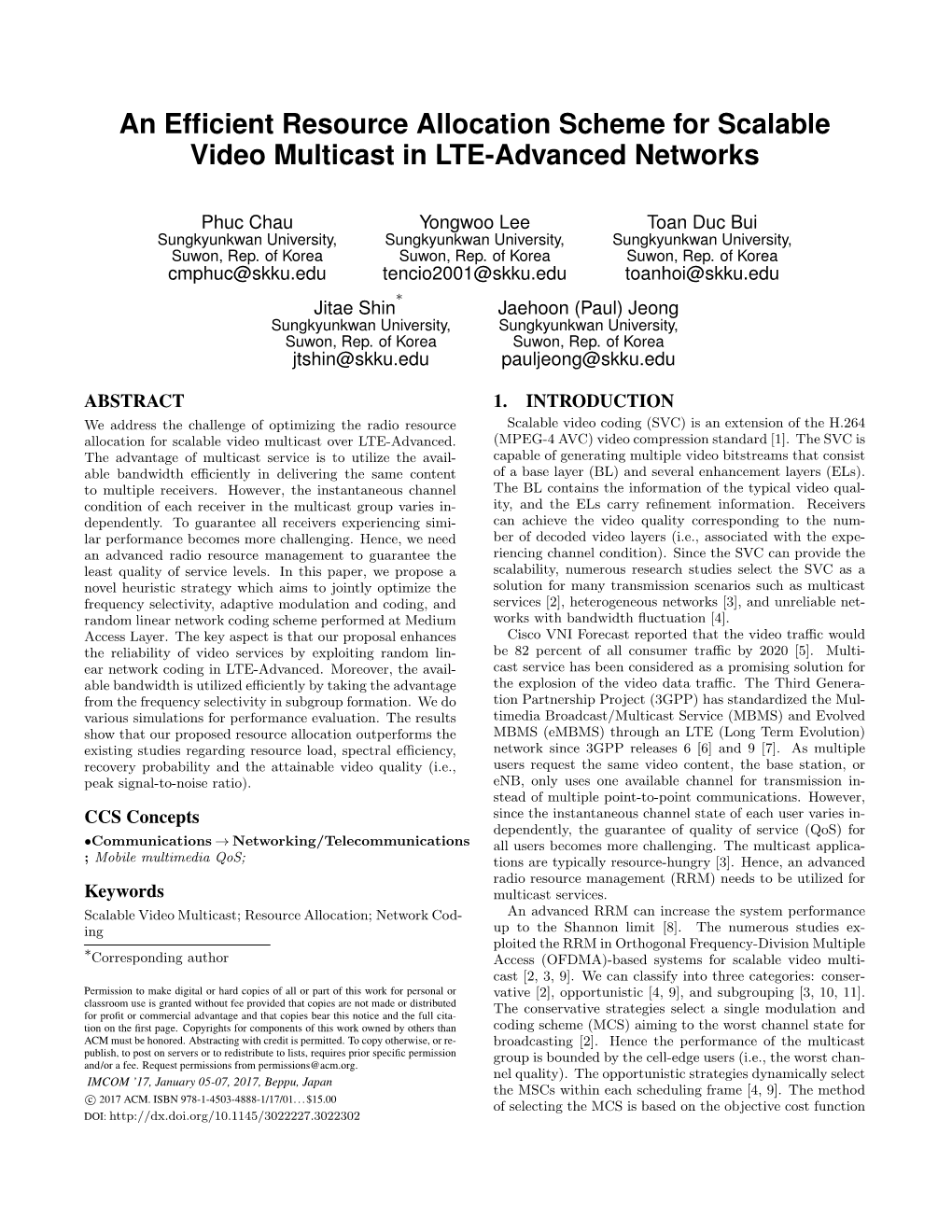 An Efficient Resource Allocation Scheme for Scalable Video