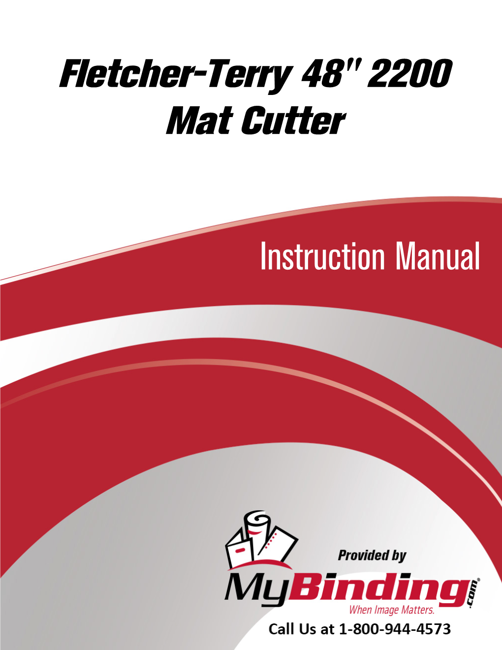 Fletcher-Terry 48" 2200 Mat Cutter User Manual