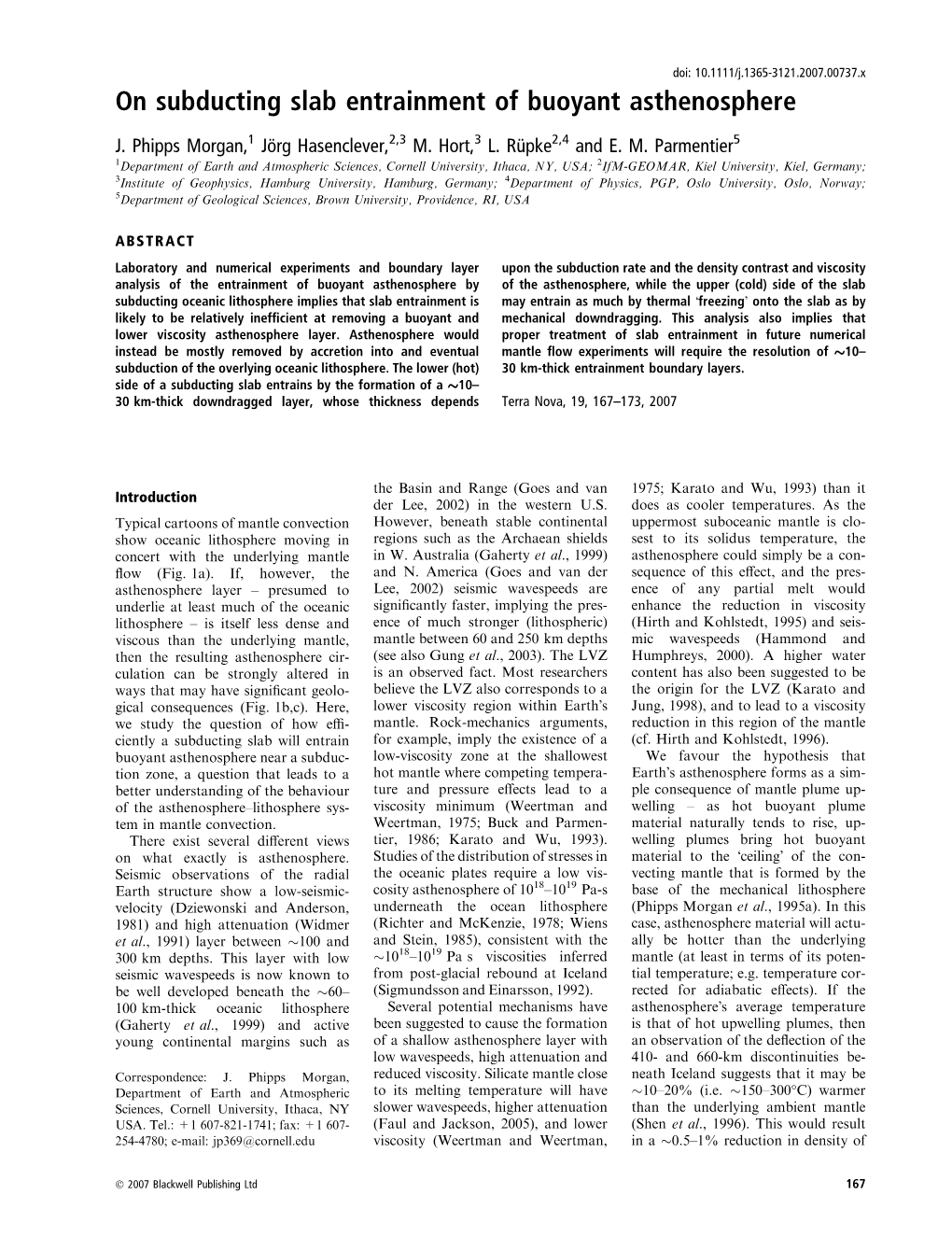 On Subducting Slab Entrainment of Buoyant Asthenosphere