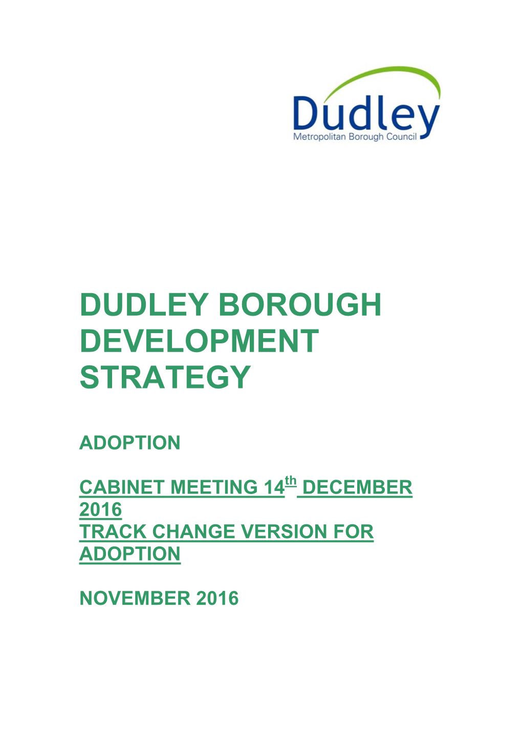 Dudley Borough Development Strategy