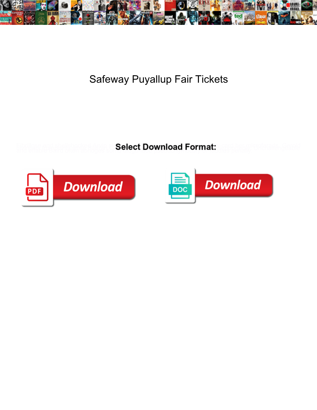 Safeway Puyallup Fair Tickets