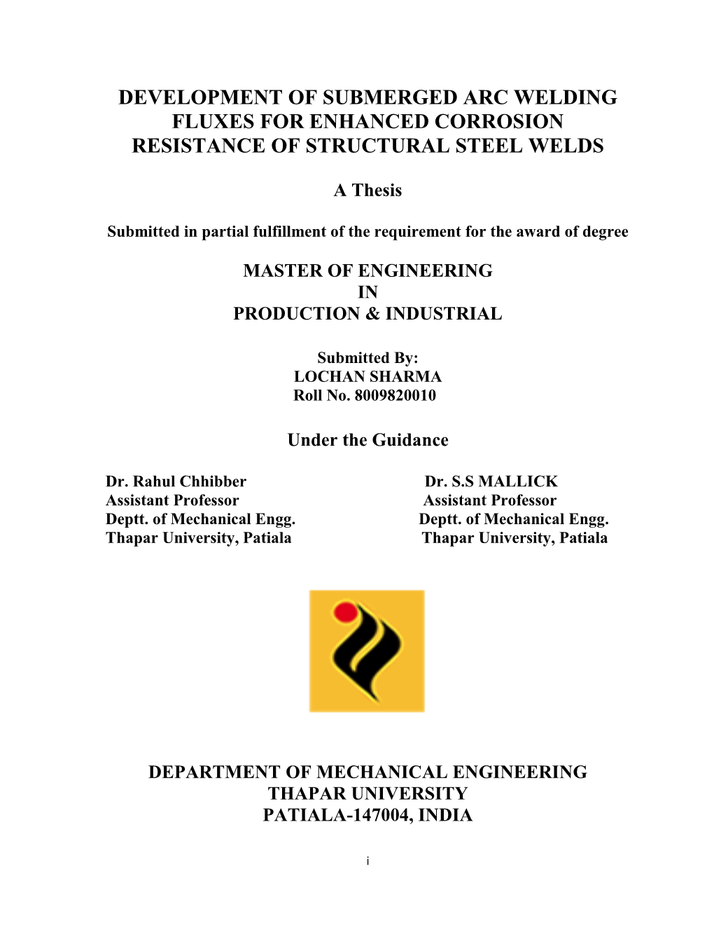 Development of Submerged Arc Welding Fluxes for Enhanced Corrosion Resistance of Structural Steel Welds