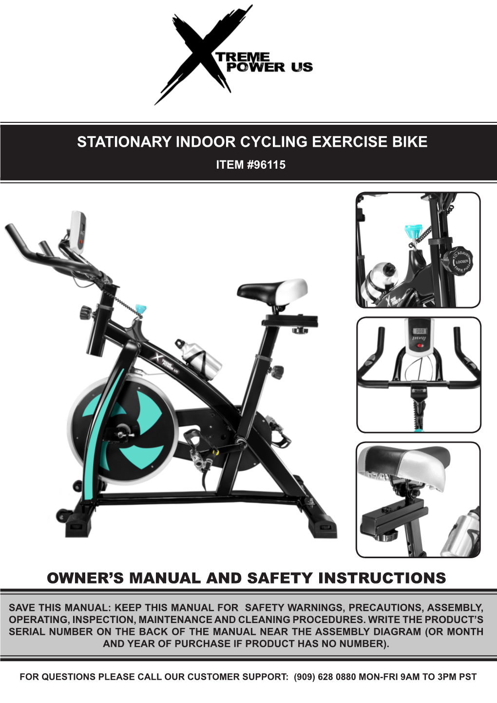 Stationary Indoor Cycling Exercise Bike Item #96115
