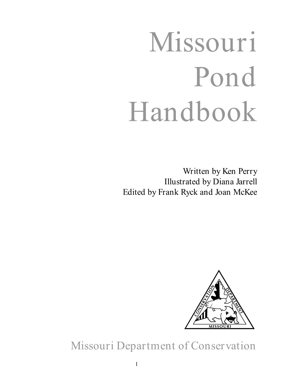 Missouri Pond Handbook