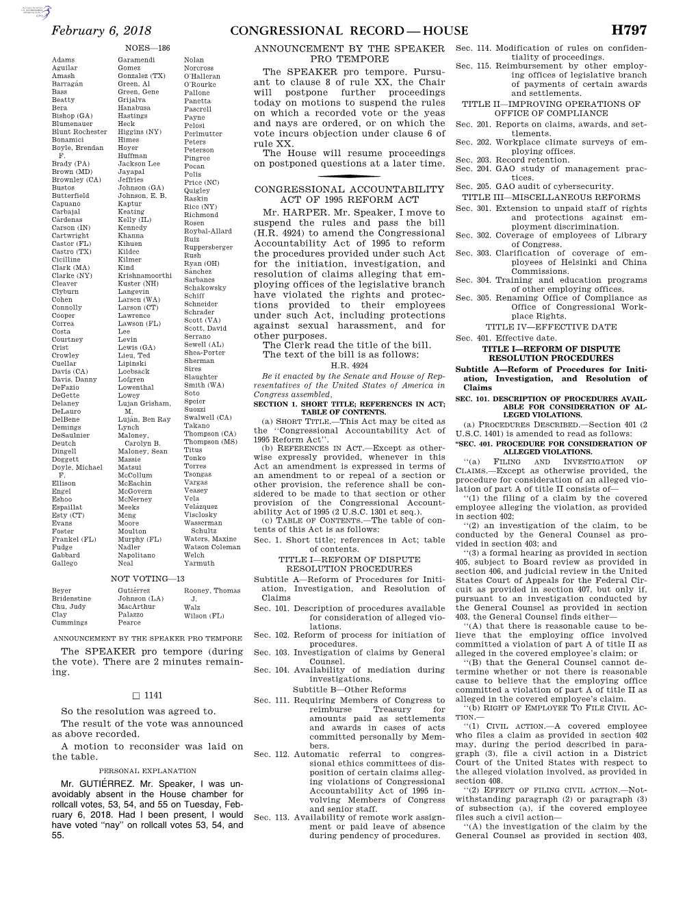 Congressional Record—House H797
