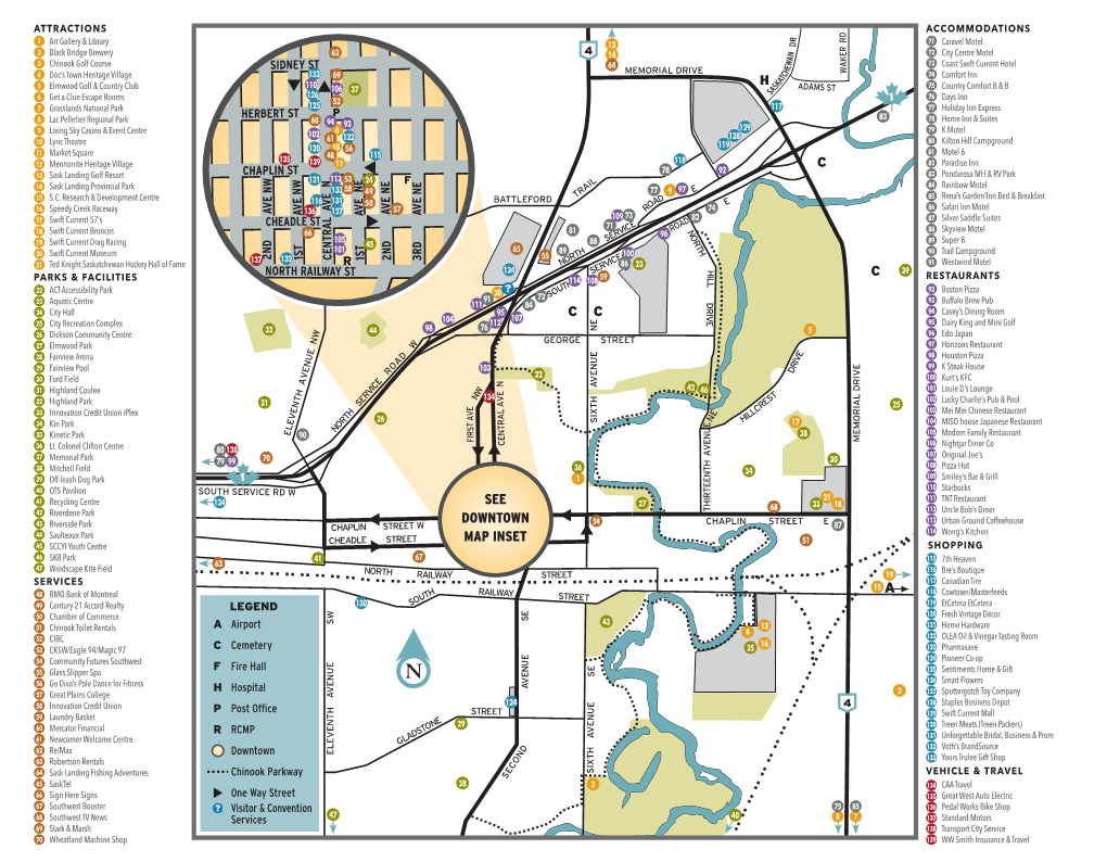 See Downtown Map Inset