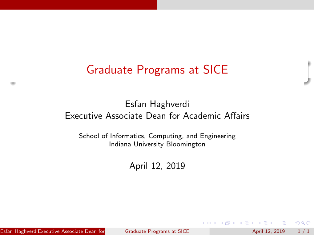 Graduate Programs at SICE