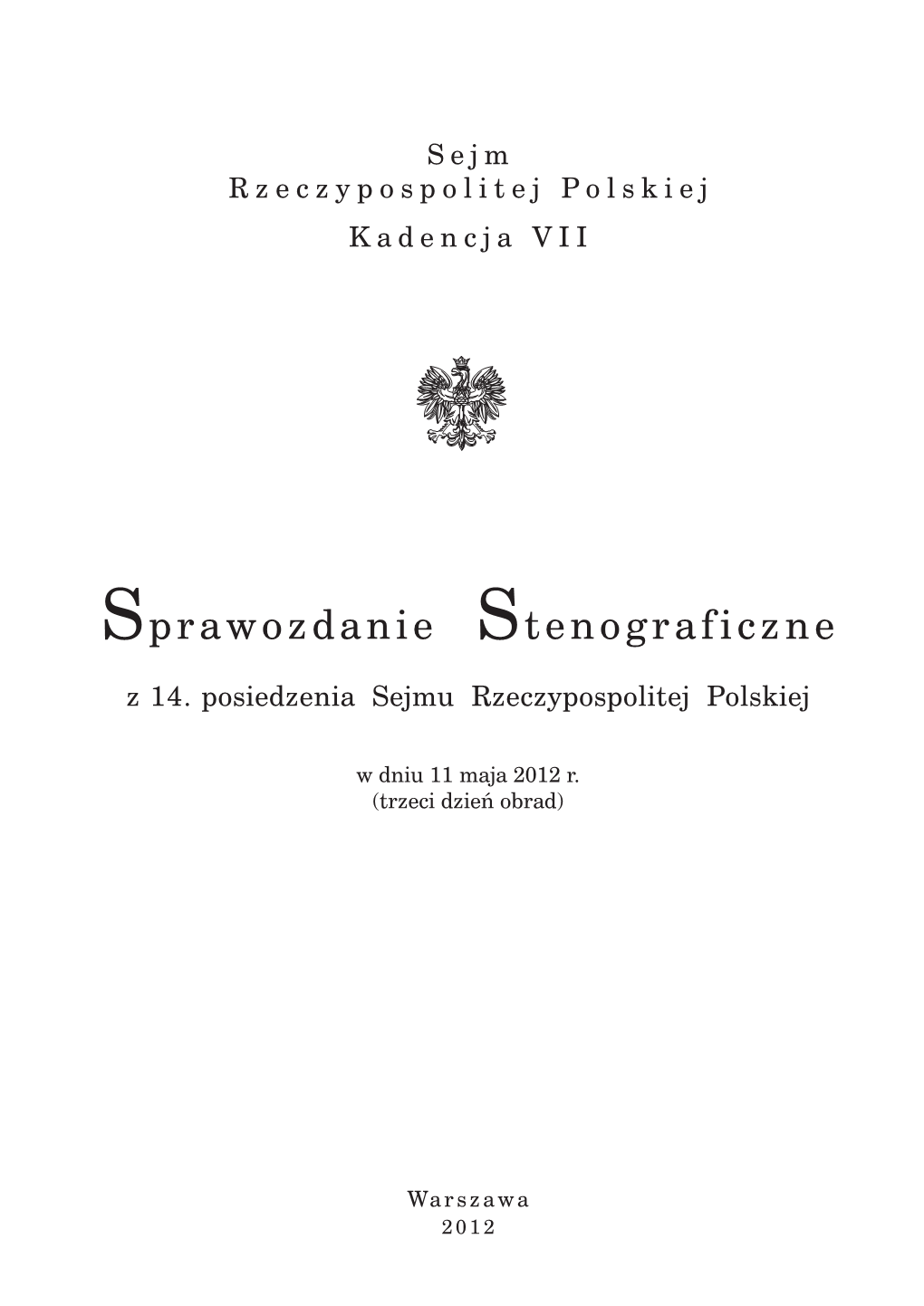 Sprawozdanie Stenograficzne Z 14