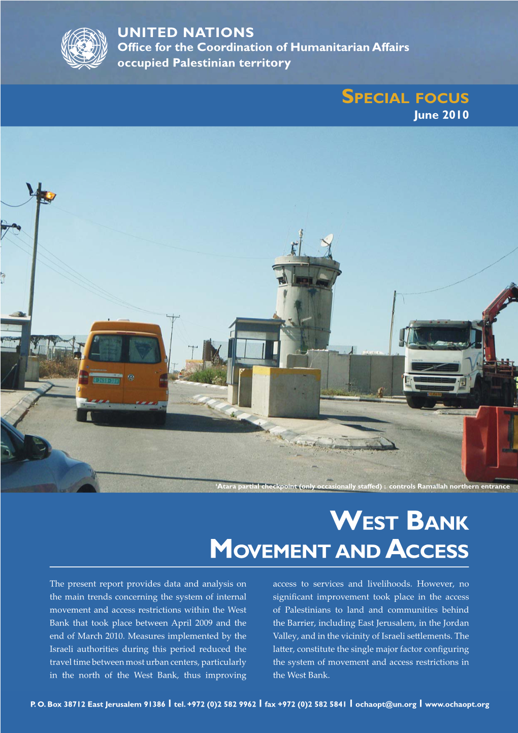 West Bank Movement and Access