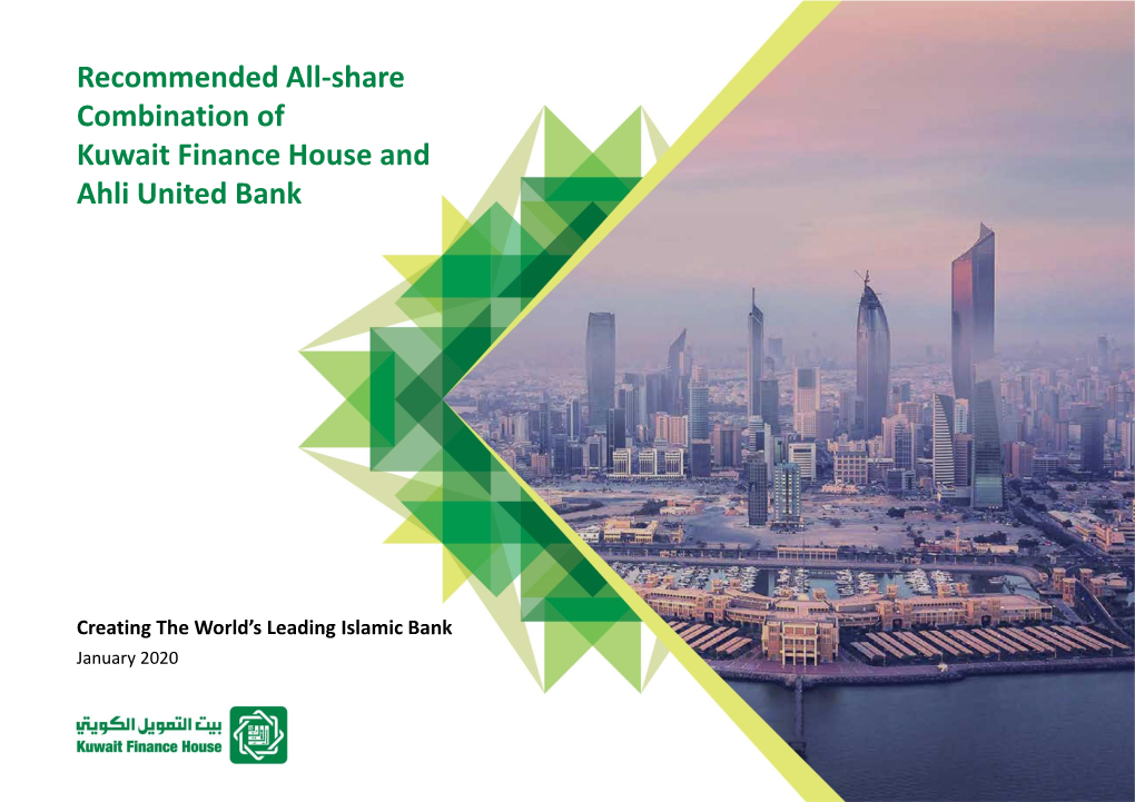 Recommended All-Share Combination of Kuwait Finance House and Ahli United Bank