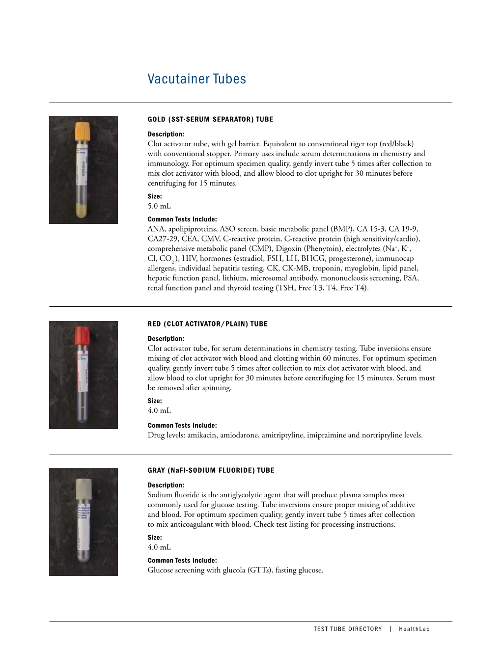 Vacutainer Tubes