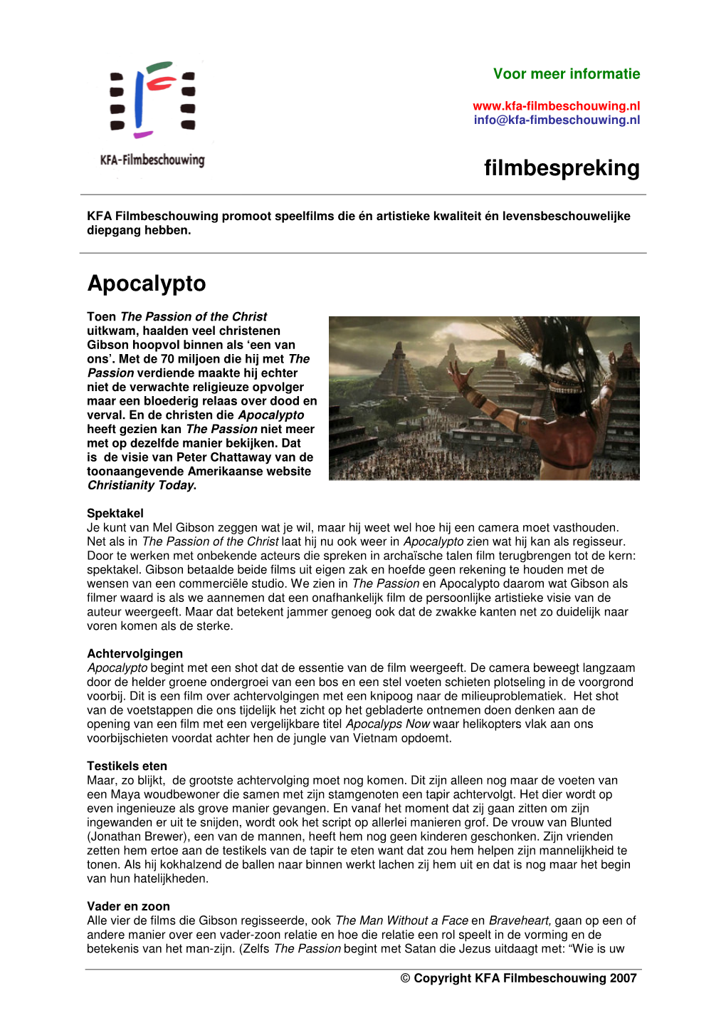 Filmbespreking Apocalypto