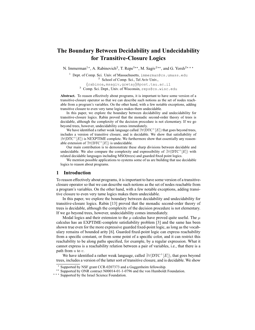 The Boundary Between Decidability and Undecidability for Transitive-Closure Logics