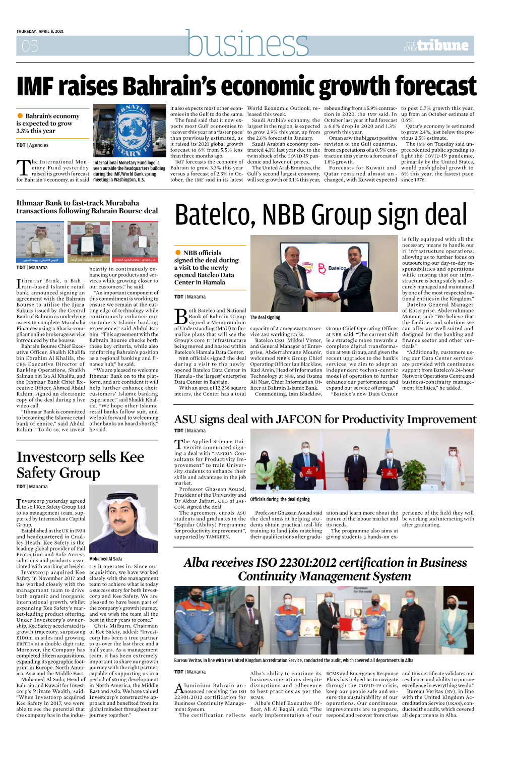 Batelco, NBB Group Sign Deal