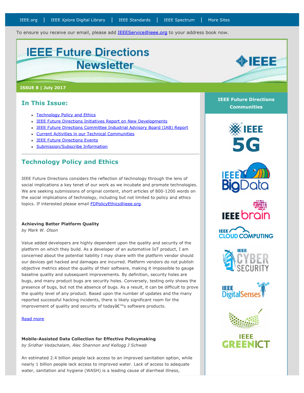 IEEE Future Directions Newsletter