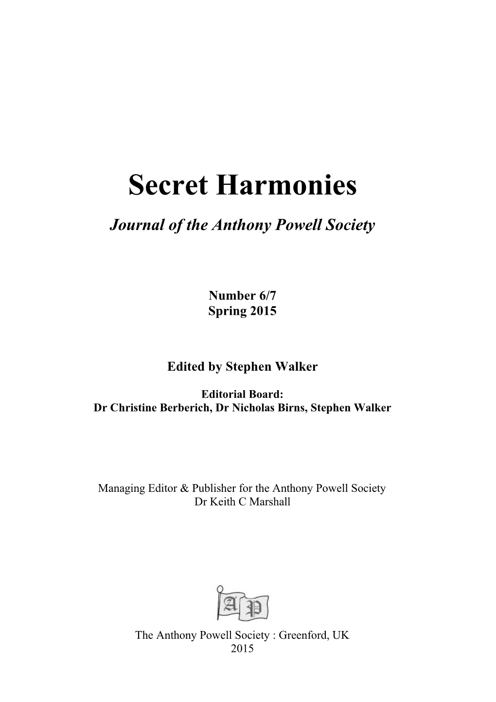 Secret Harmonies #6/7