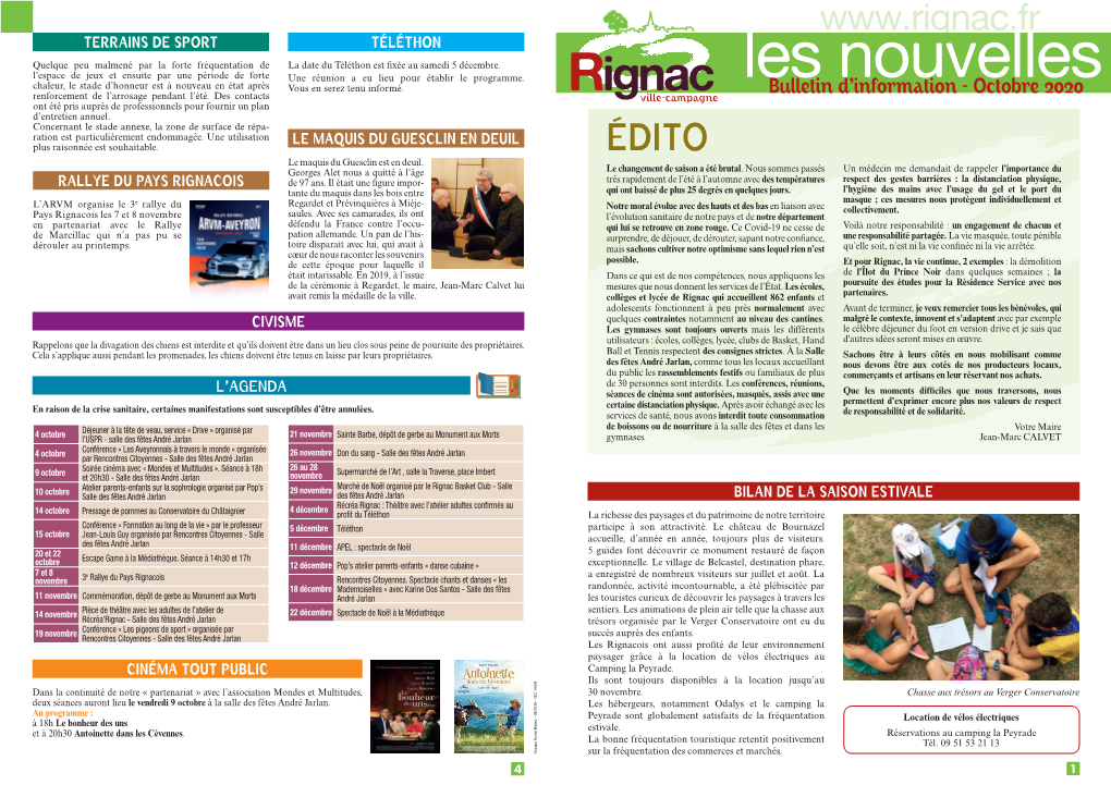 Bulletin Municipal Octobre 2020