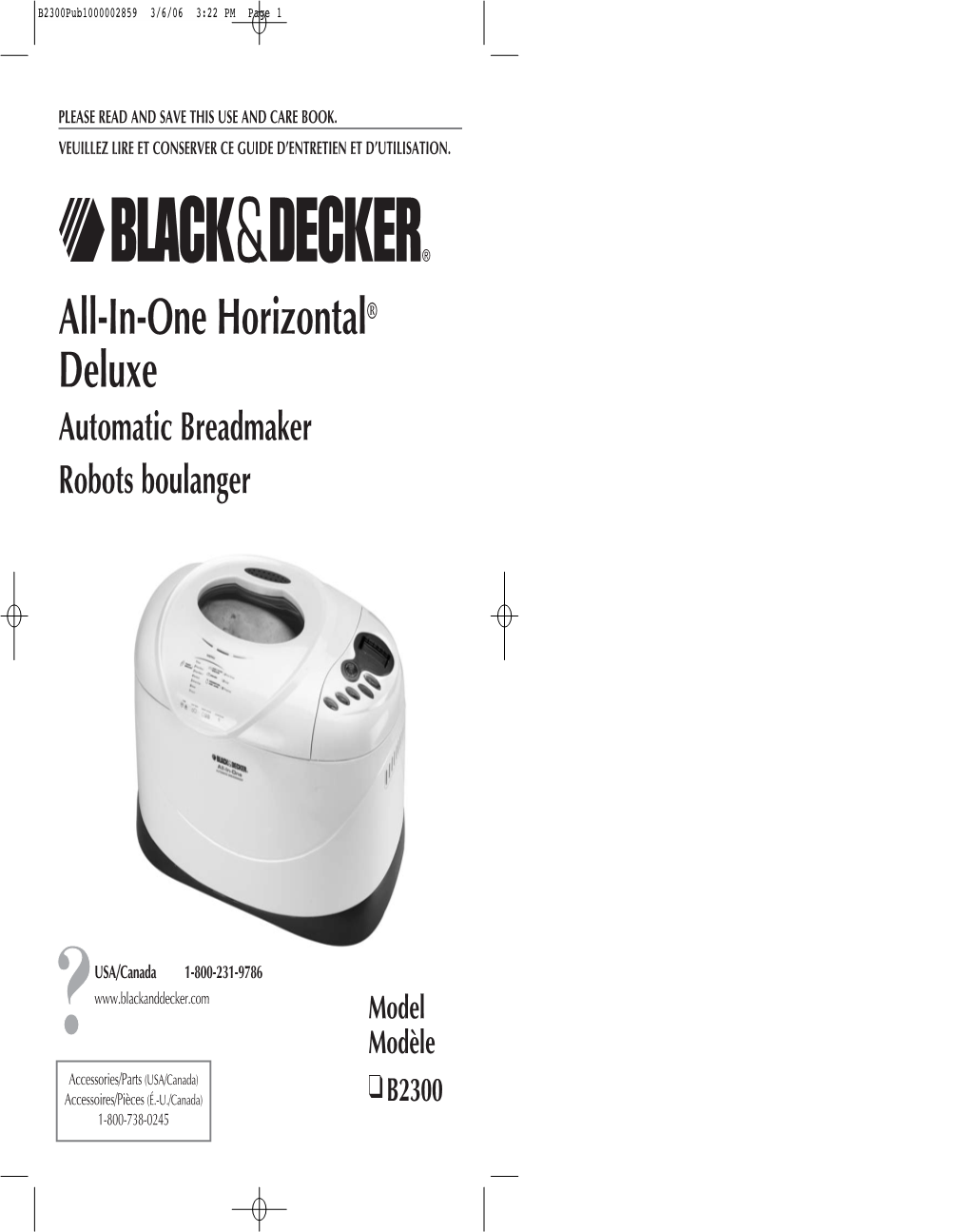 All-In-One Horizontal® Deluxe Automatic Breadmaker Robots Boulanger