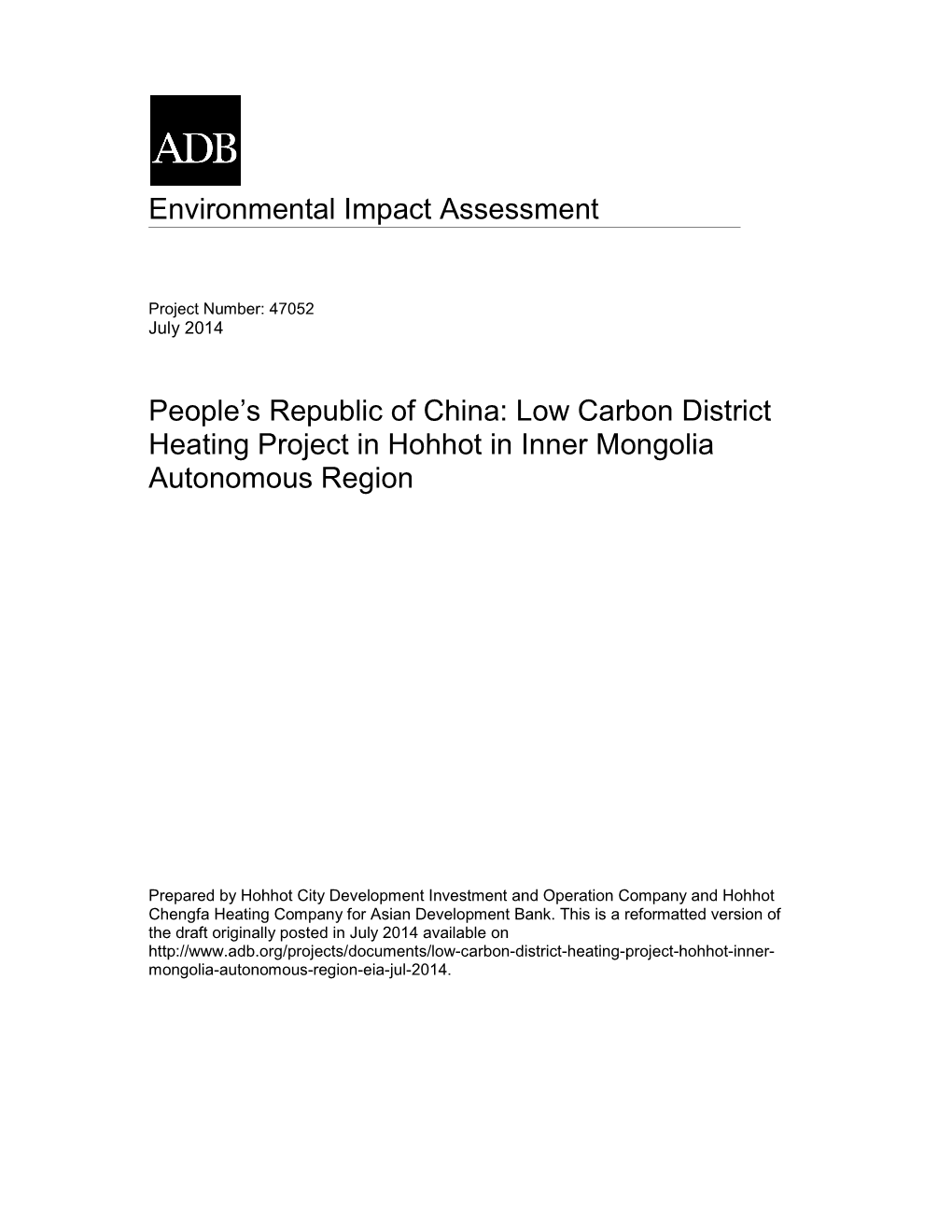 Environmental Impact Assessment