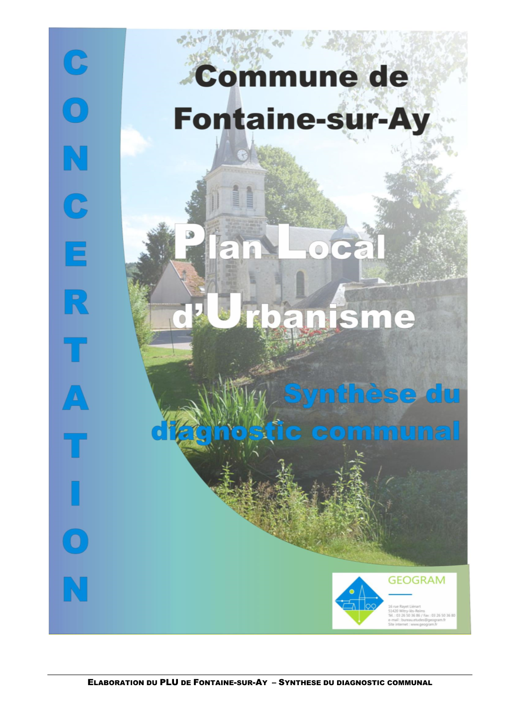 Elaboration Du Plu De Fontaine-Sur-Ay – Synthese Du Diagnostic Communal