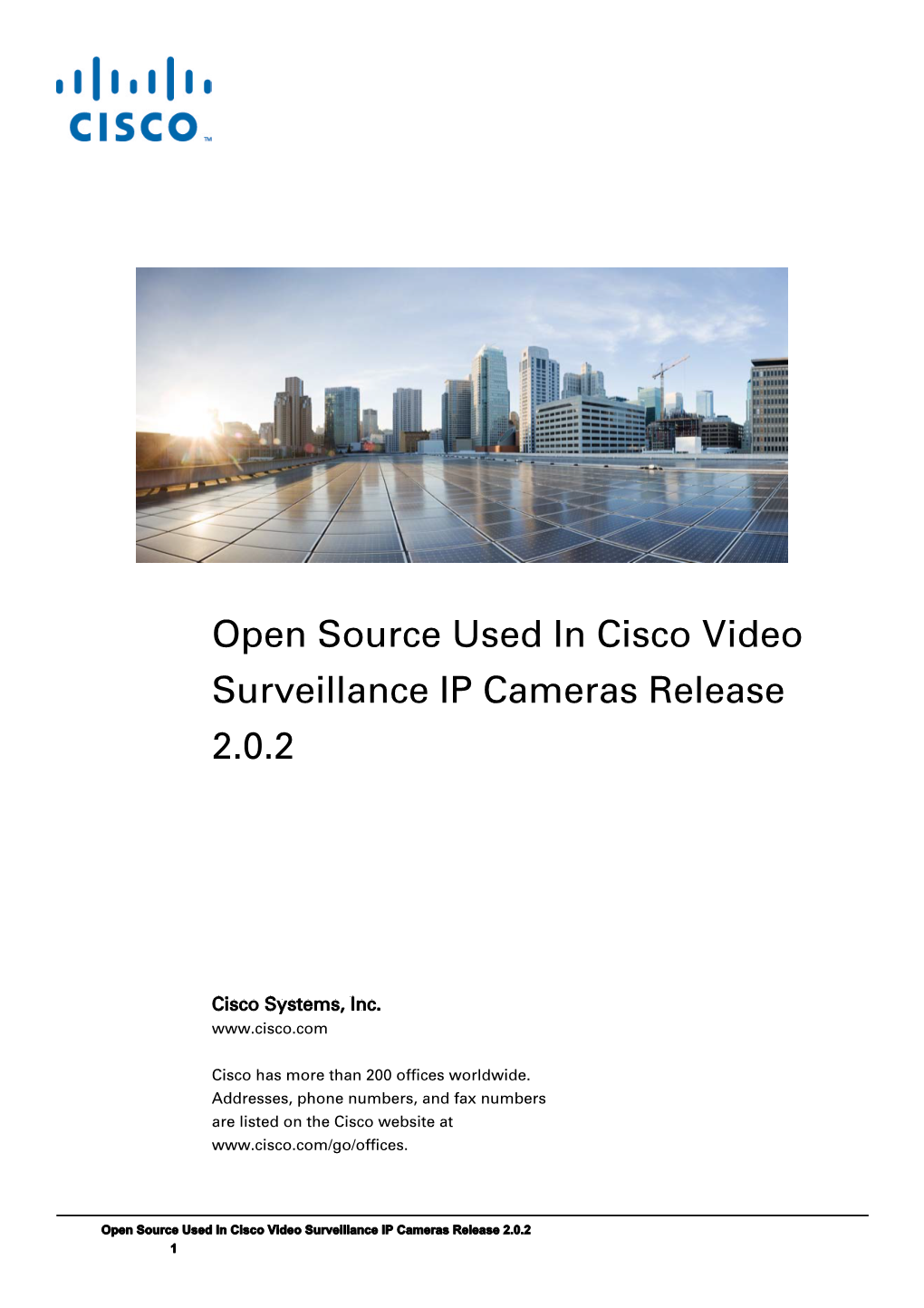 Open Source Used in Cisco Video Surveillance IP Cameras Release 2.0.2