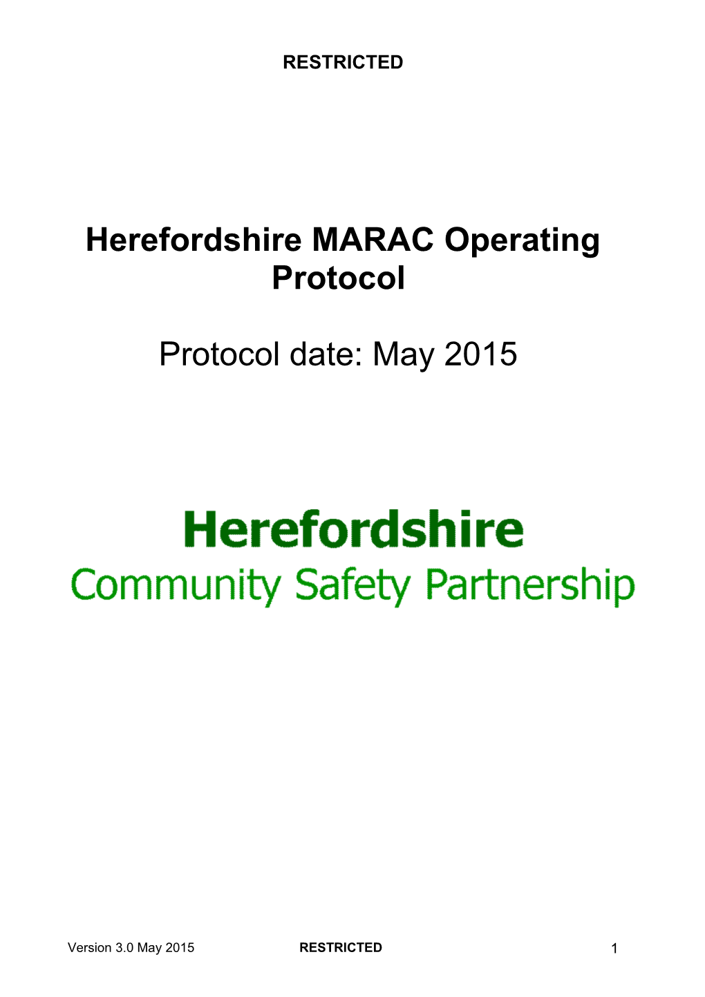 Worcestershire MARAC Operating Protocol