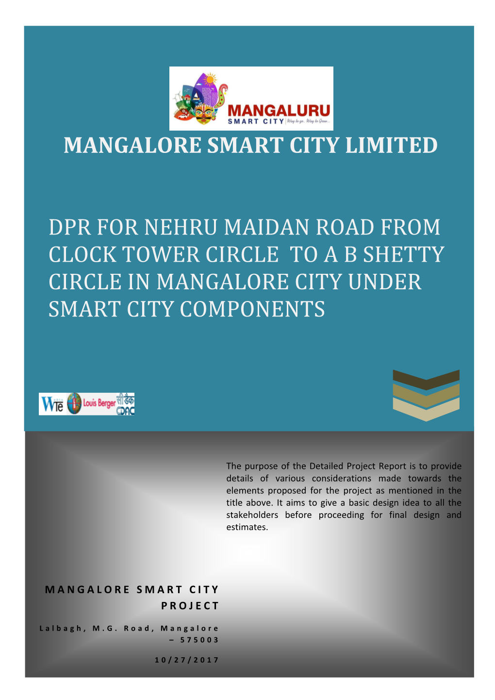 Mangalore Smart City Limited Dpr for Nehru Maidan Road