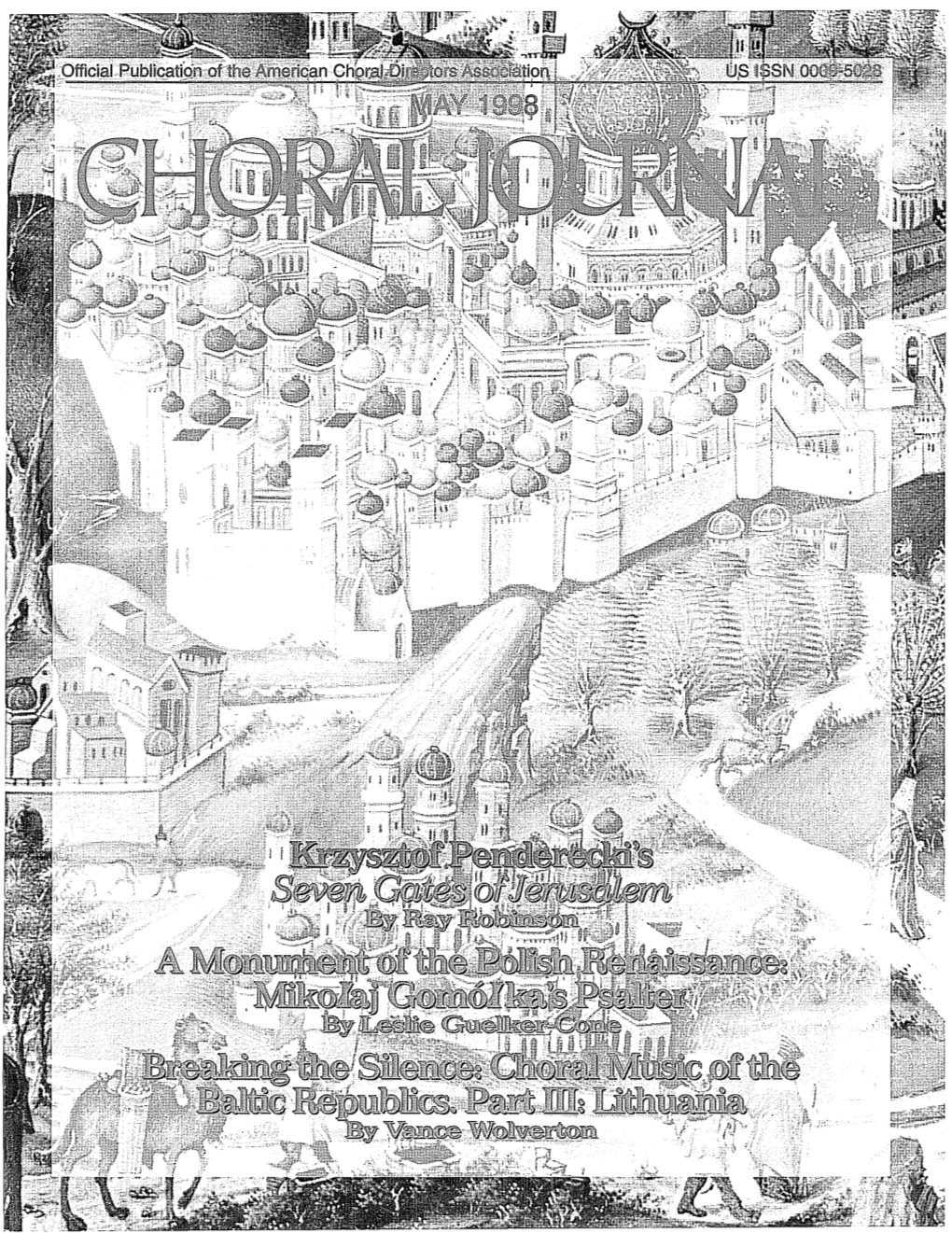 Choral Journal Volume Thirty-Eight