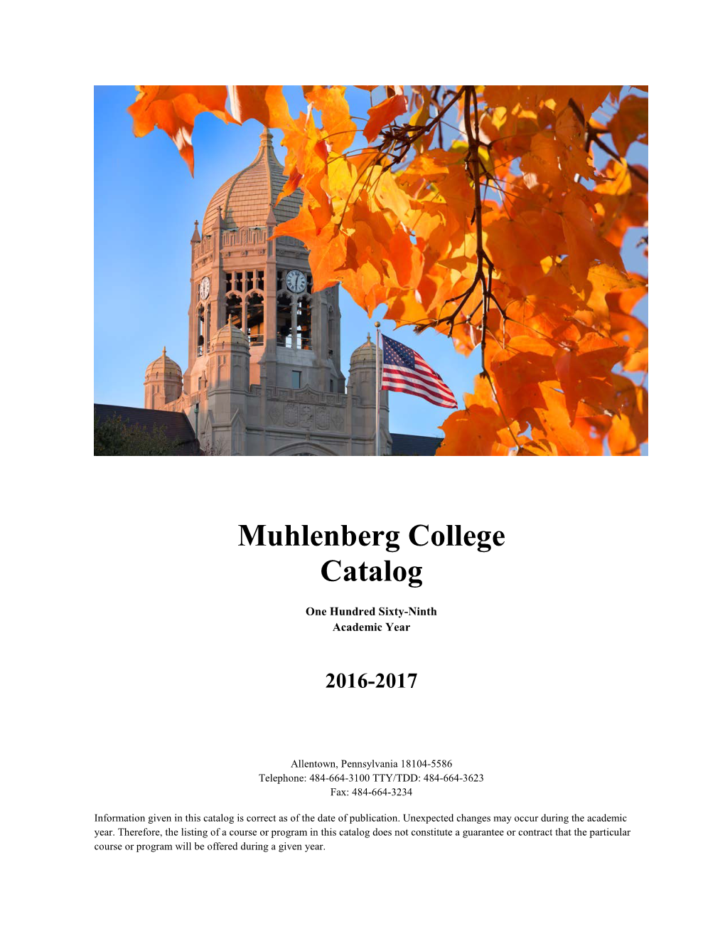 2016-2017 Undergraduate Catalog