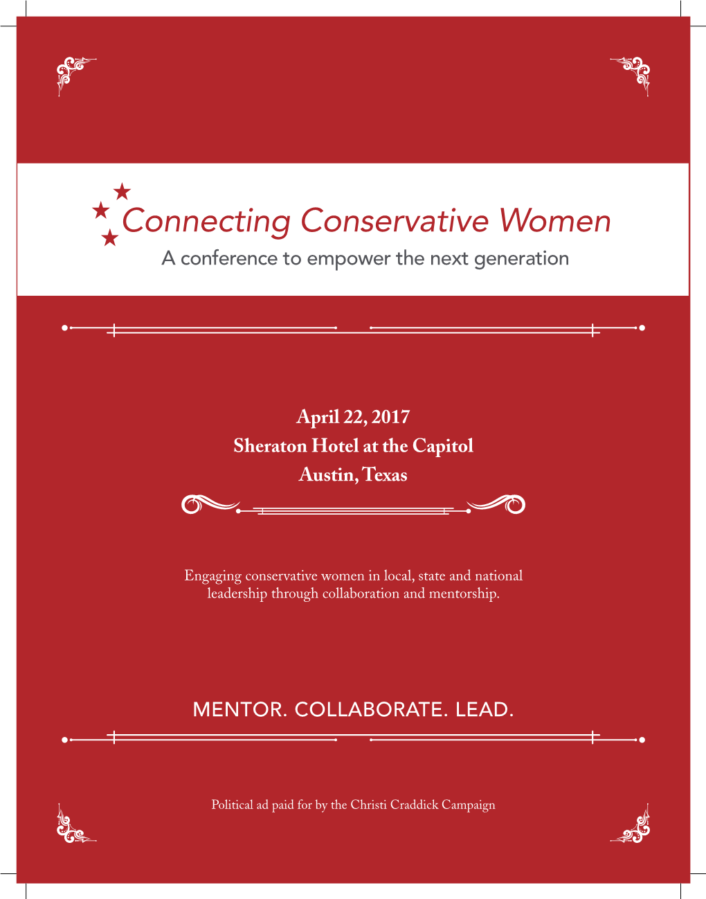 Connecting Conservative Women a Conference to Empower the Next Generation