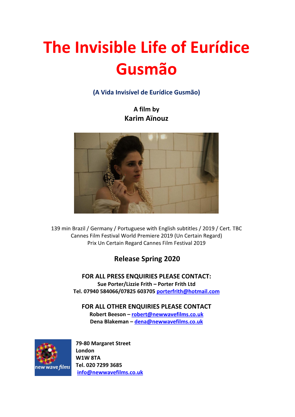 The Invisible Life of Eurídice Gusmão