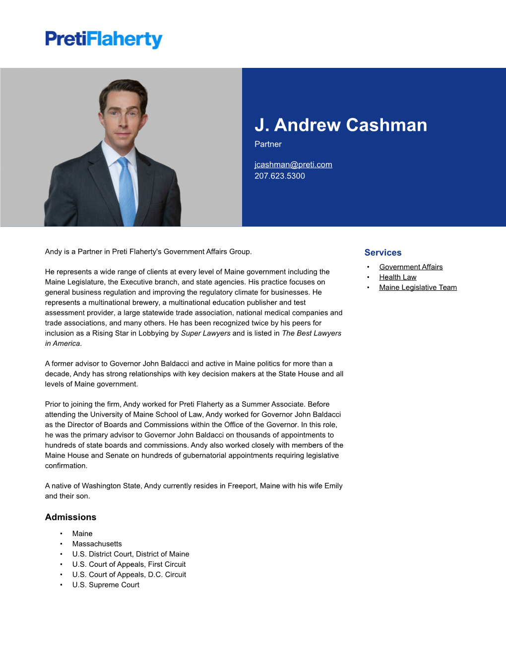 J. Andrew Cashman Partner